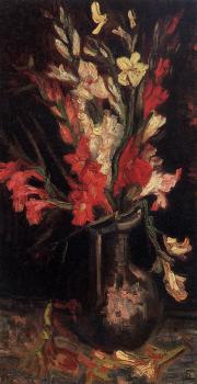 Vincent Van Gogh : Vase with Red Gladioli